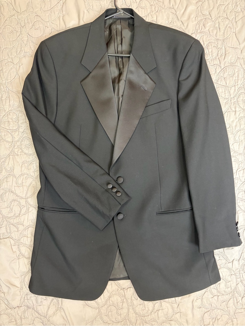 Valentino Men's Tuxedo Jacket 32 Long (US) Black Wool Vintage Made in Italy